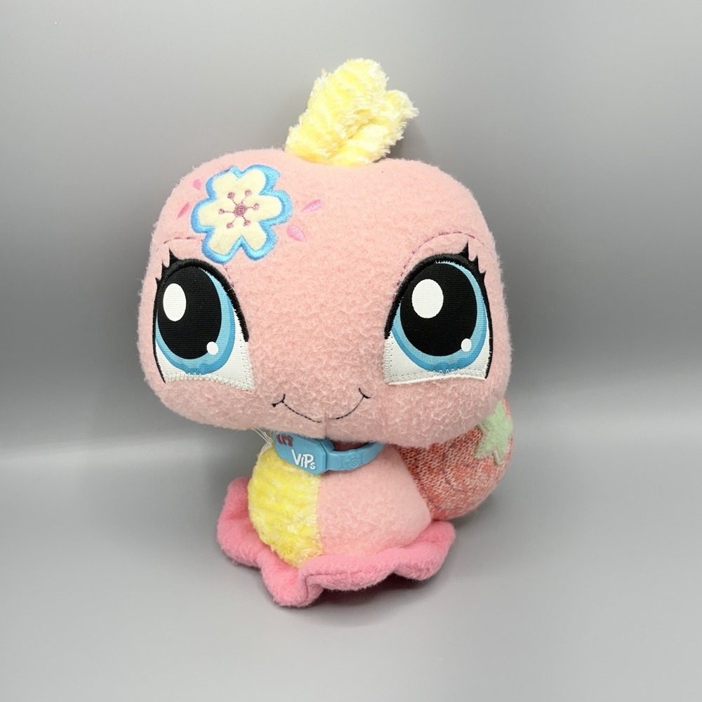 2008 Hasbro Littlest Pet Shop LPS VIPs Snail Plush Good Shape